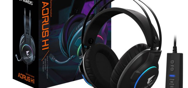 AORUS H1 de Gigabyte con cable, LED y micrófono