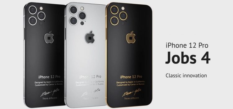 iPhone 12 Pro Caviar con un trozo del jersey de Steve Jobs
